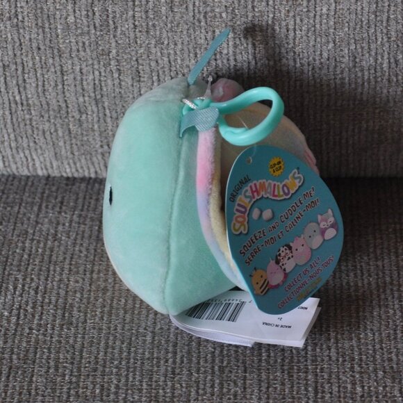 NEW With Tag 3.5" Clip Squishmallow Sid the Snail Tie Dye KellyToy Plush - Picture 2 of 6